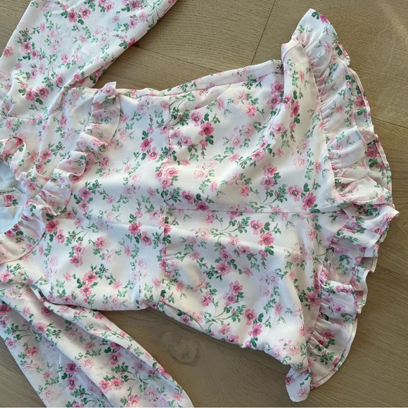 Floral Ruffle Kids Top - Picture 4 of 5